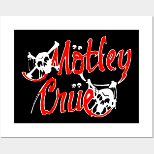 Motley Crue font and skull Posters and Art